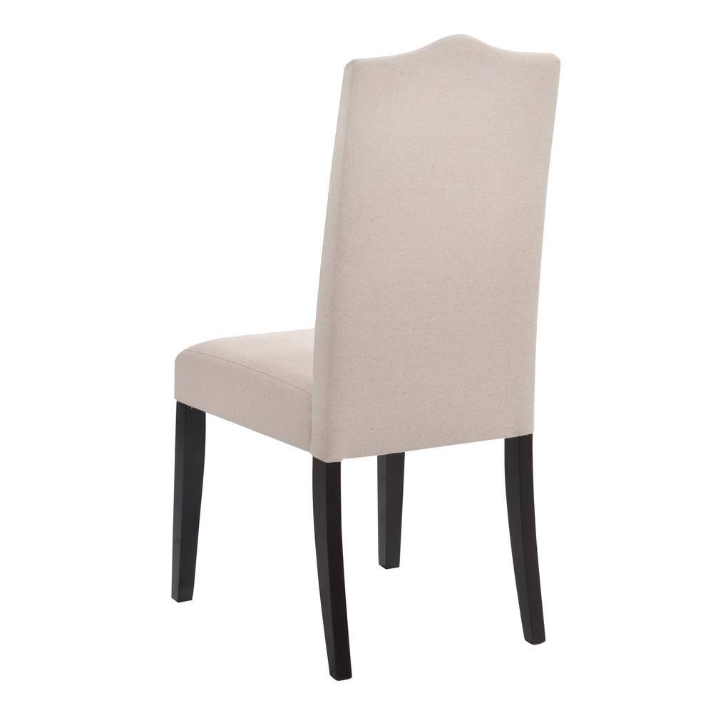 Alt View 2. Carolina Chair & Table - Romero Parson Chair - Espresso - Linen Upholstery - Brown.