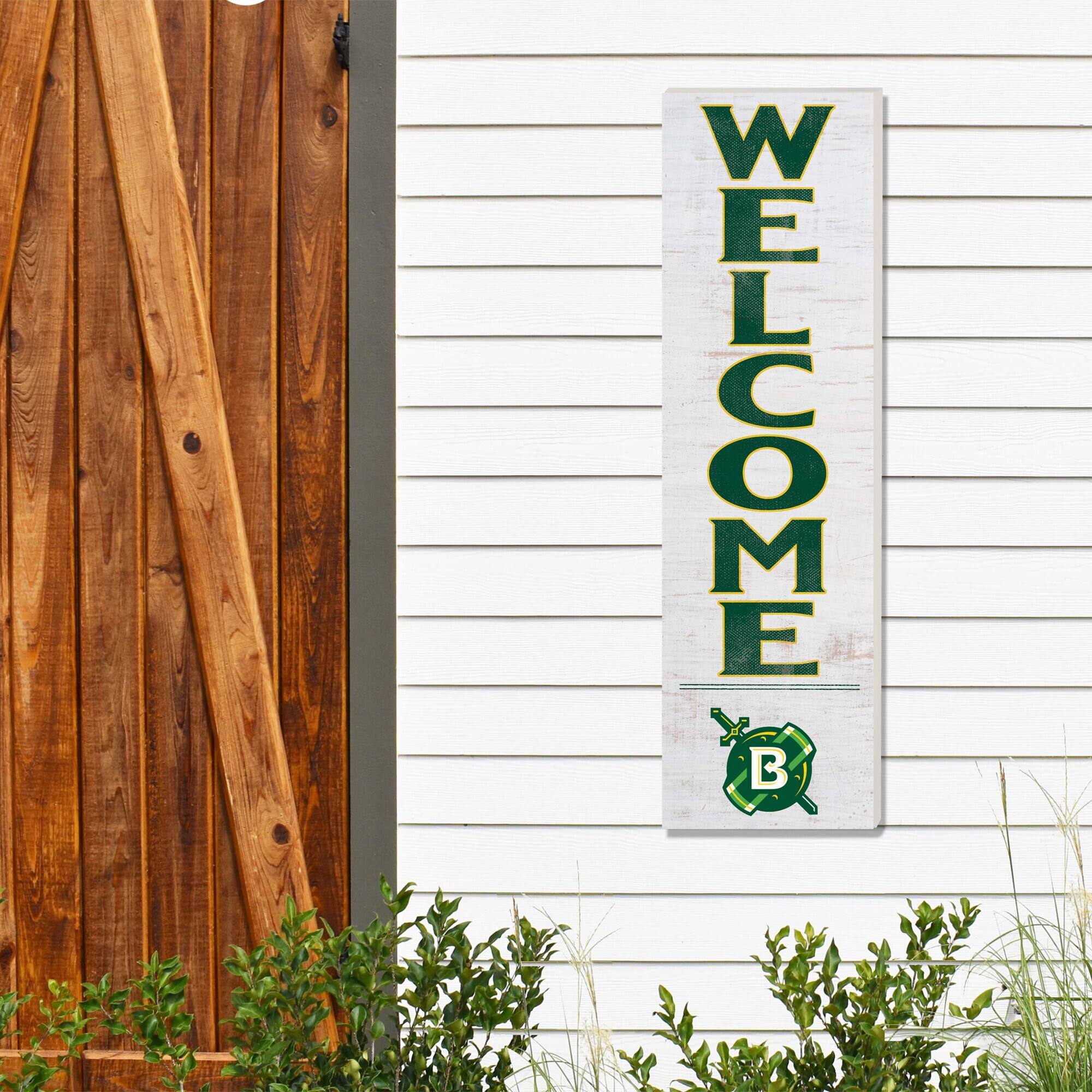 Alt View 1. Jardine - Belhaven Blazers 10'' x 35'' Indoor/Outdoor Welcome Sign - White.