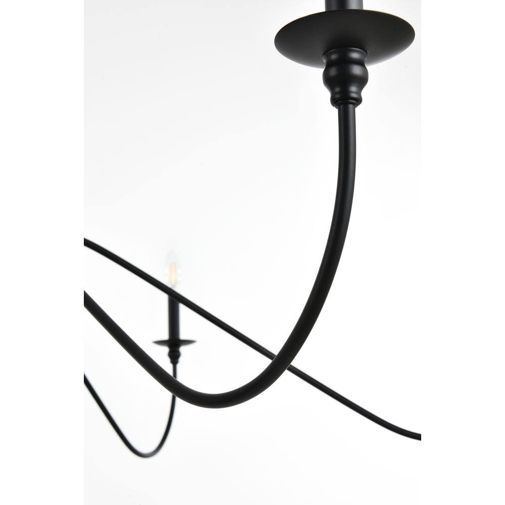 Back. Living District - Rohan 60 inch chandelier in Matte Black - Matte Black.