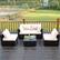 Alt View 4. Costway - 5PCS Patio Rattan Furniture Set Cushioned Sofa Chair Coffee Table - White.