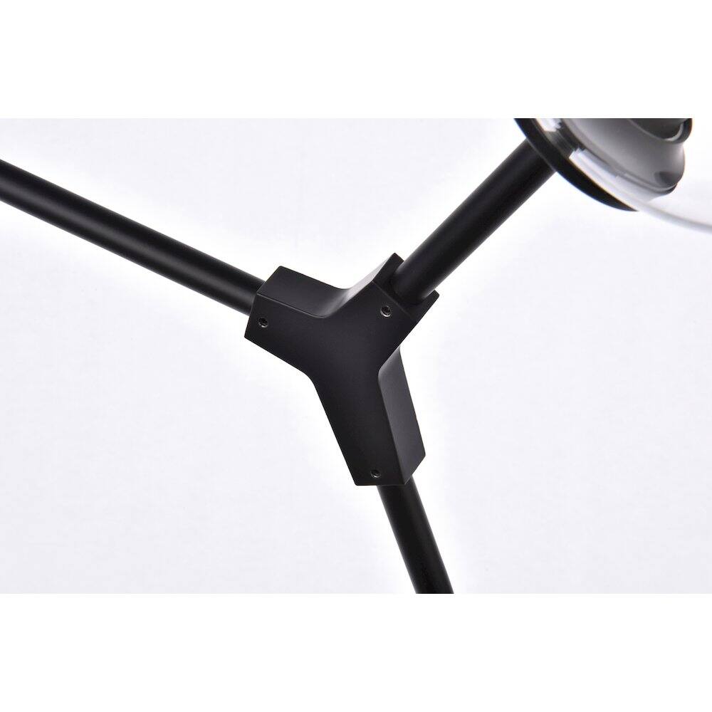Back. Elegant Lighting - Cavoli 2 Lights Black Wall Sconce - Black And Clear.