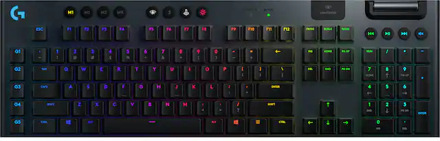 M1 M2 M3 MR CAPS LOCK BATTERY LIGHTSPEED ESC F1 F2 F3 F4 F5 F6 F7 F8 F9 F10 F11 F12 PRTSC SCRLK PALISE 144 HI D G1 I 1 | 2 3 # 4 $ 5 % 6 . 7 & 8 . 9 ( 0 ) I - INS HOME PG UP NUM / I G2 TAB Q W E R T Y U I O P [ { 1 } / I DEL END PO DNN 7 HOME 8 9 PO UP G3 CAPS A S D F G H J K L : : .. ENTER 4 5 6 G4 SHIFT Z X C V B N M < > / ? SHIFT 1 END 2 3 PG DN ENTER G5 CTRL ALT ALT CTRL 0 NS DEL