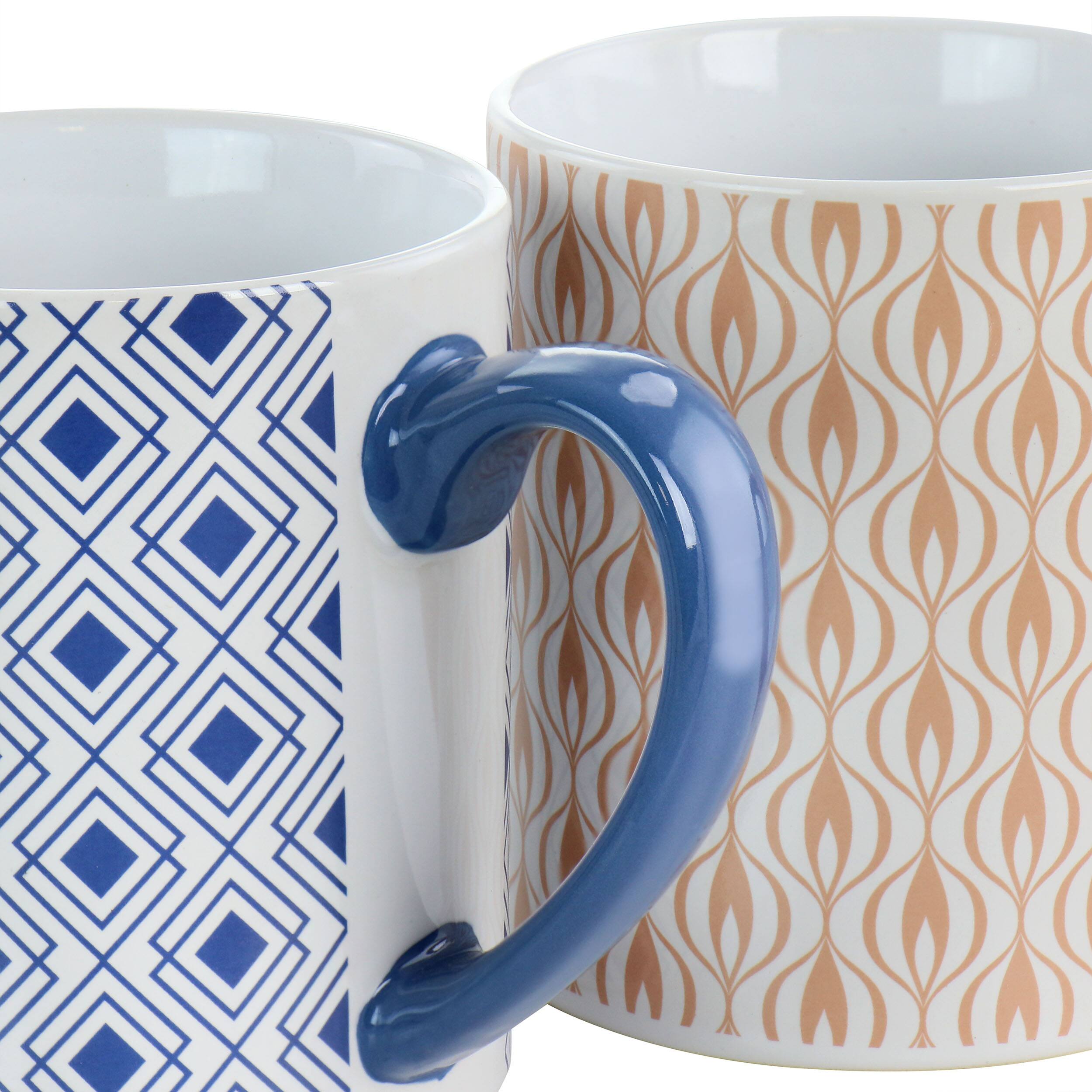 Alt View 3. Mr. Coffee - Mr. Coffee Bliss 4 Piece 20oz Can Shaped Stoneware Mug Set in Assorted Colors and Patterns - Assorted.