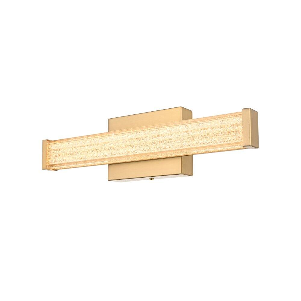 Back. Living District - Jaxx 16 Inch Led Wall Sconce In Satin Gold - Satin Gold.