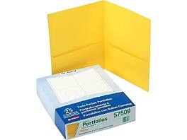 Oxford - Twin Portfolio Folders, 25/Box (OXF 57509) - Yellow