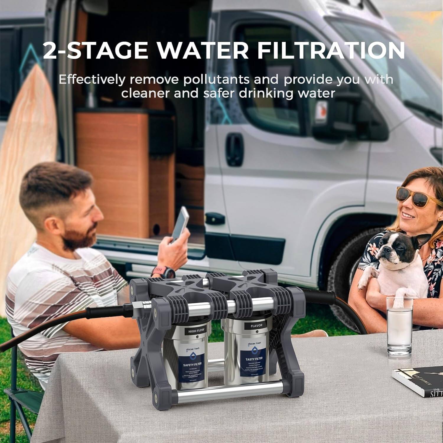 2-STAGE WATER FILTRATION  
Effectively remove pollutants and provide you with cleaner and safer drinking water