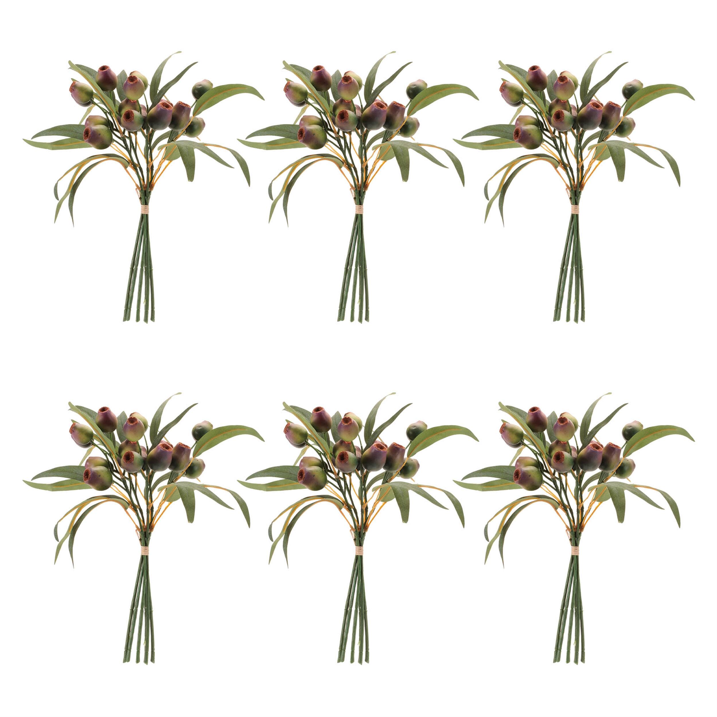 Angle. BreeBe - Pod Foliage Bundle (Set of 6) - Purple, Green.