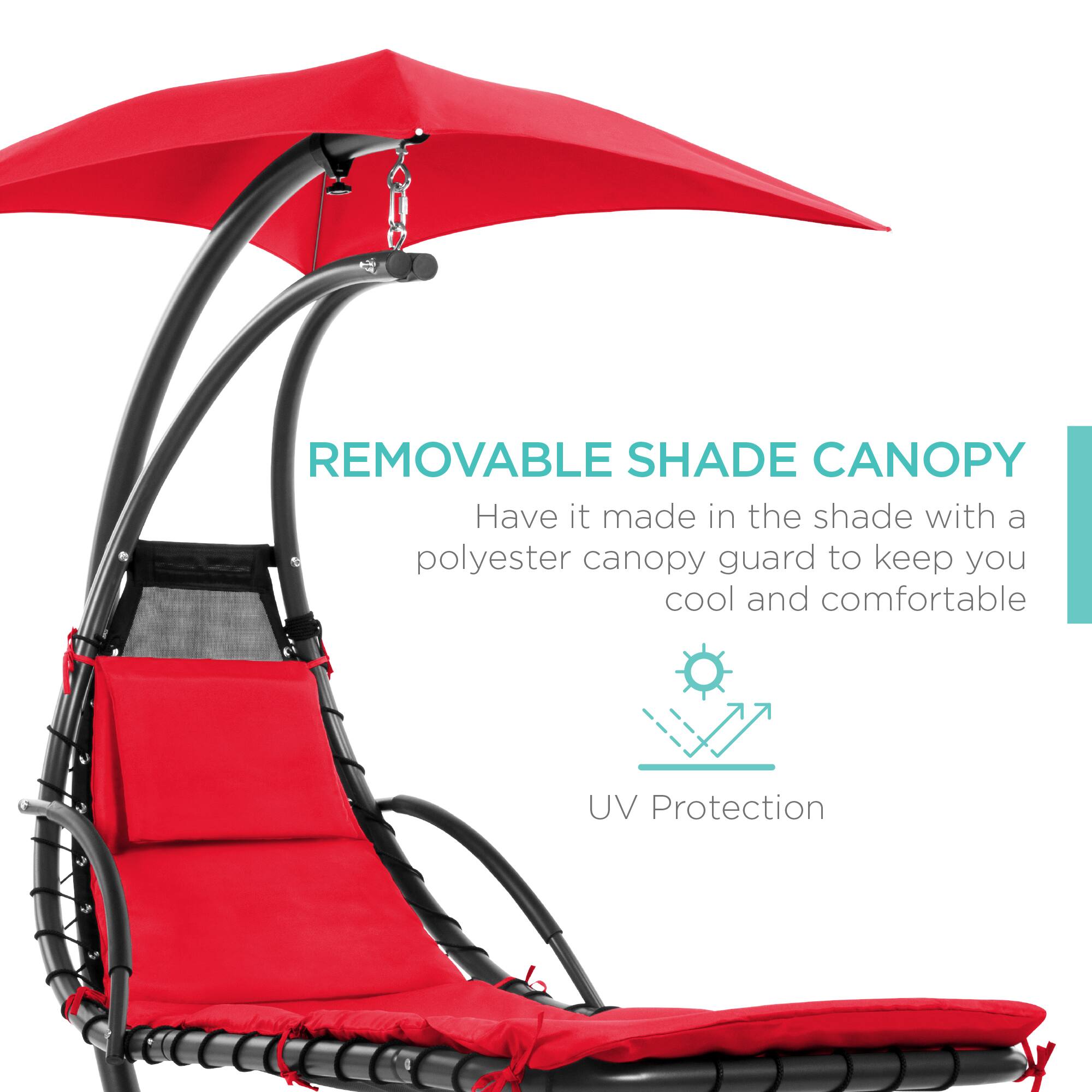 REMOVABLE SHADE CANOPY  
Have it made in the shade with a polyester canopy guard to keep you cool and comfortable  
UV Protection