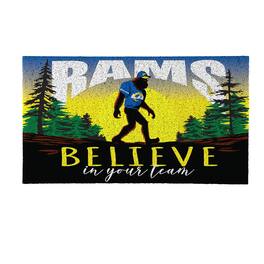 Evergreen Enterprises - Los Angeles Rams 28" x 16" Bigfoot Believe in Your Team Turf Door Mat - Multicolor