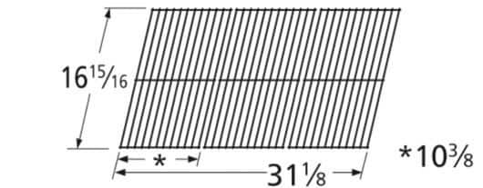 Music City Metals - MCM545034330 grid, stamped porc stl, 16.9375 x 31.125