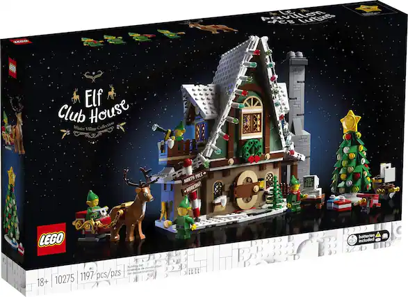 LEGO Elf Club House
Winter Village Collection
LEGO Pavilion des Lumières
18+
10275
1197 pcs/pzs
Building Set
Ensemble de construction
Set de construcción
NORTH POLE
WORKSHOP
batteries included
LEGO