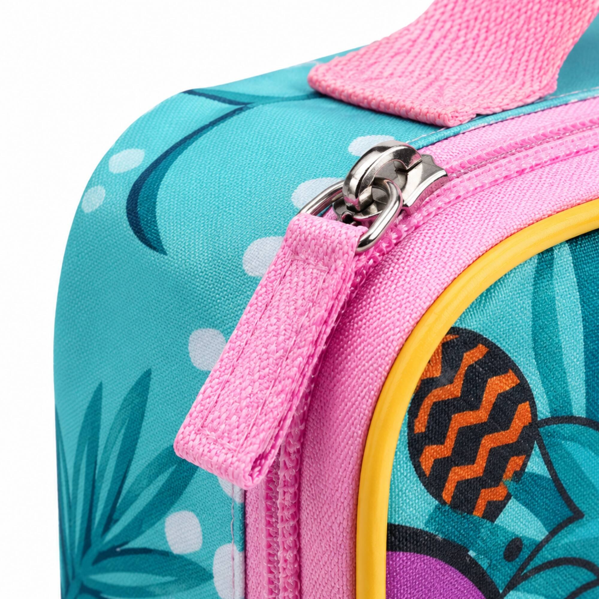 Alt View 1. Disney - Disney Stitch Rectangle Insulated Lunch Bag - Tropical Pink and Blue - Blue.