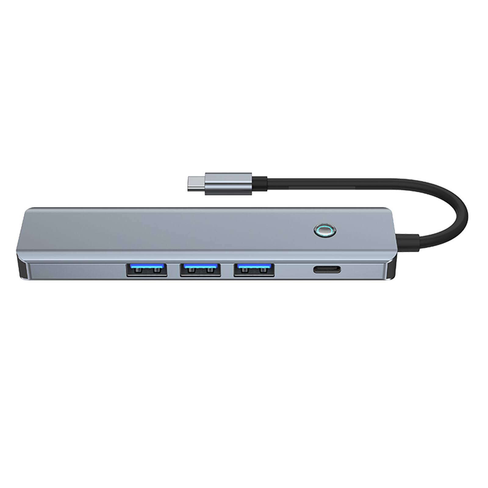 Alt View 8. Topteng - 5-in-1 USB C Hub Adapter for MacBook/iPad - 100W PD Charging, 3xUSB 3.0, 4K HDMI, Aluminum Alloy, Plug & Play.