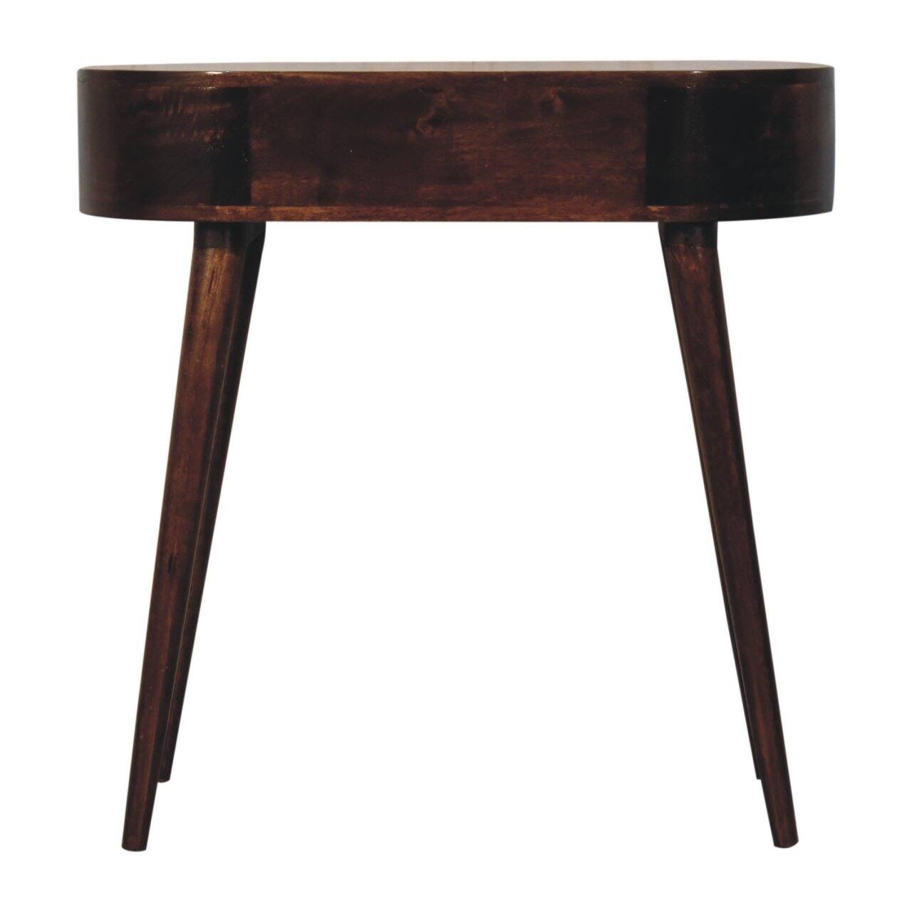 Alt View 6. Artisan Furniture - Artisan Furniture Solid Wood California Walnut Rounded Small Console Table, 1 Drawer, Brown - Brown.