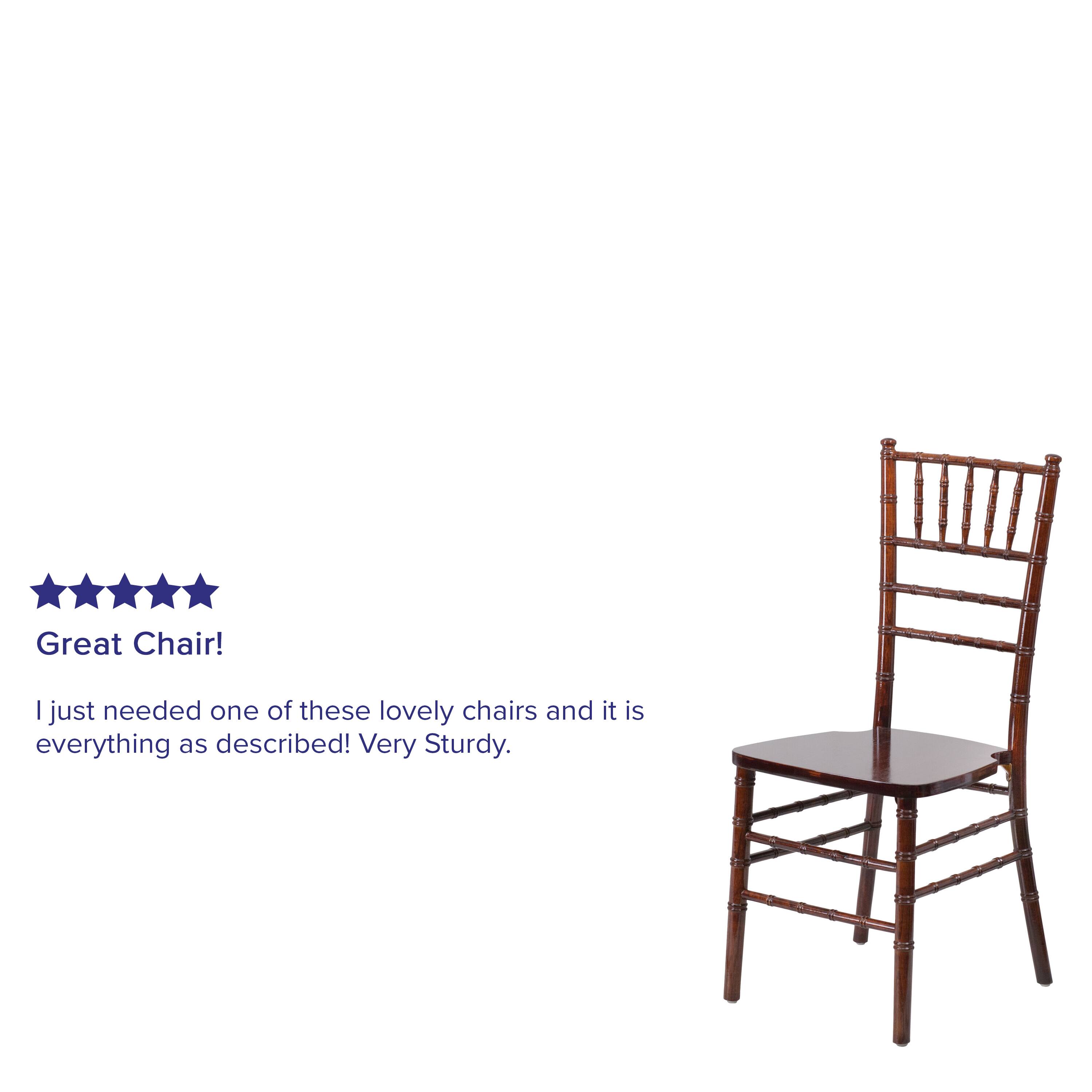 Great Chair!  
I just needed one of these lovely chairs and it is everything as described! Very Sturdy.