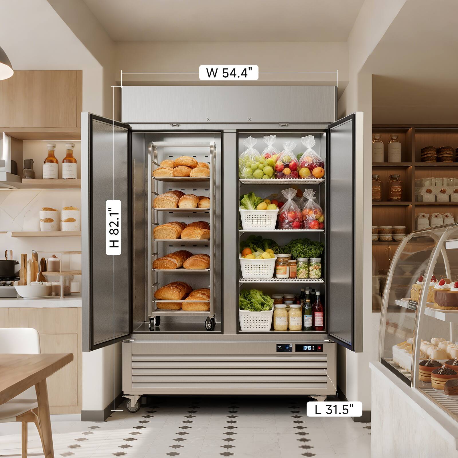 W 54.4"  
H 82.1"  
L 31.5"