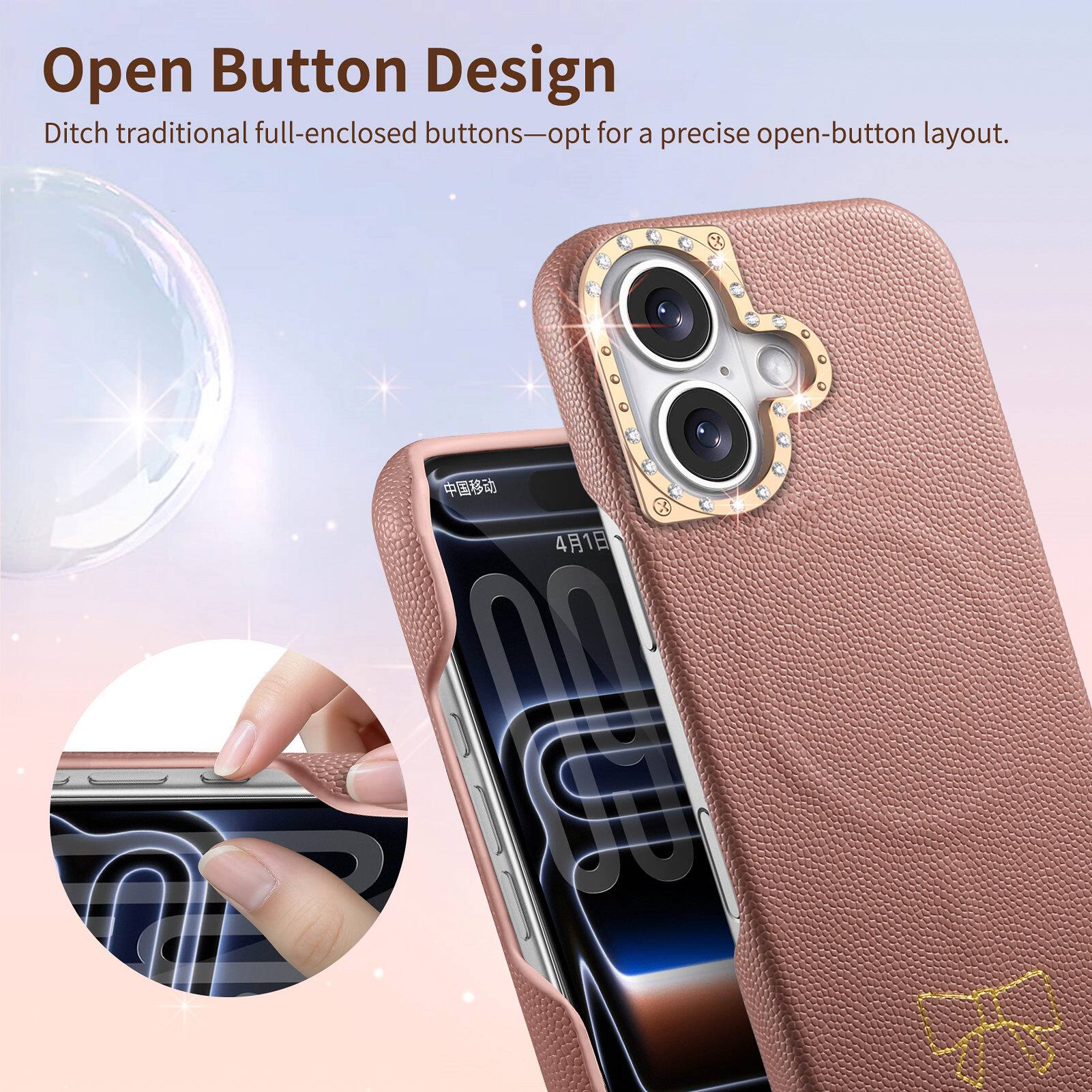 Open Button Design  
Ditch traditional full-enclosed buttons—opt for a precise open-button layout.