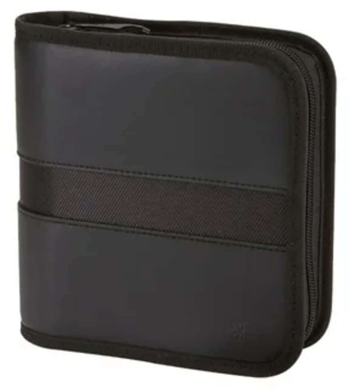 Case Logic - EKW-28 CD/DVD MEDIA WALLET Faux Leather 28 Disc Capacity Black - NYLON CARRYING CAS - Multicolor