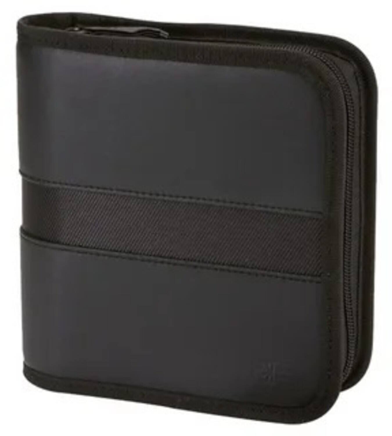 Case Logic - EKW-28 CD/DVD MEDIA WALLET Faux Leather 28 Disc Capacity Black - NYLON CARRYING CAS - Multicolor