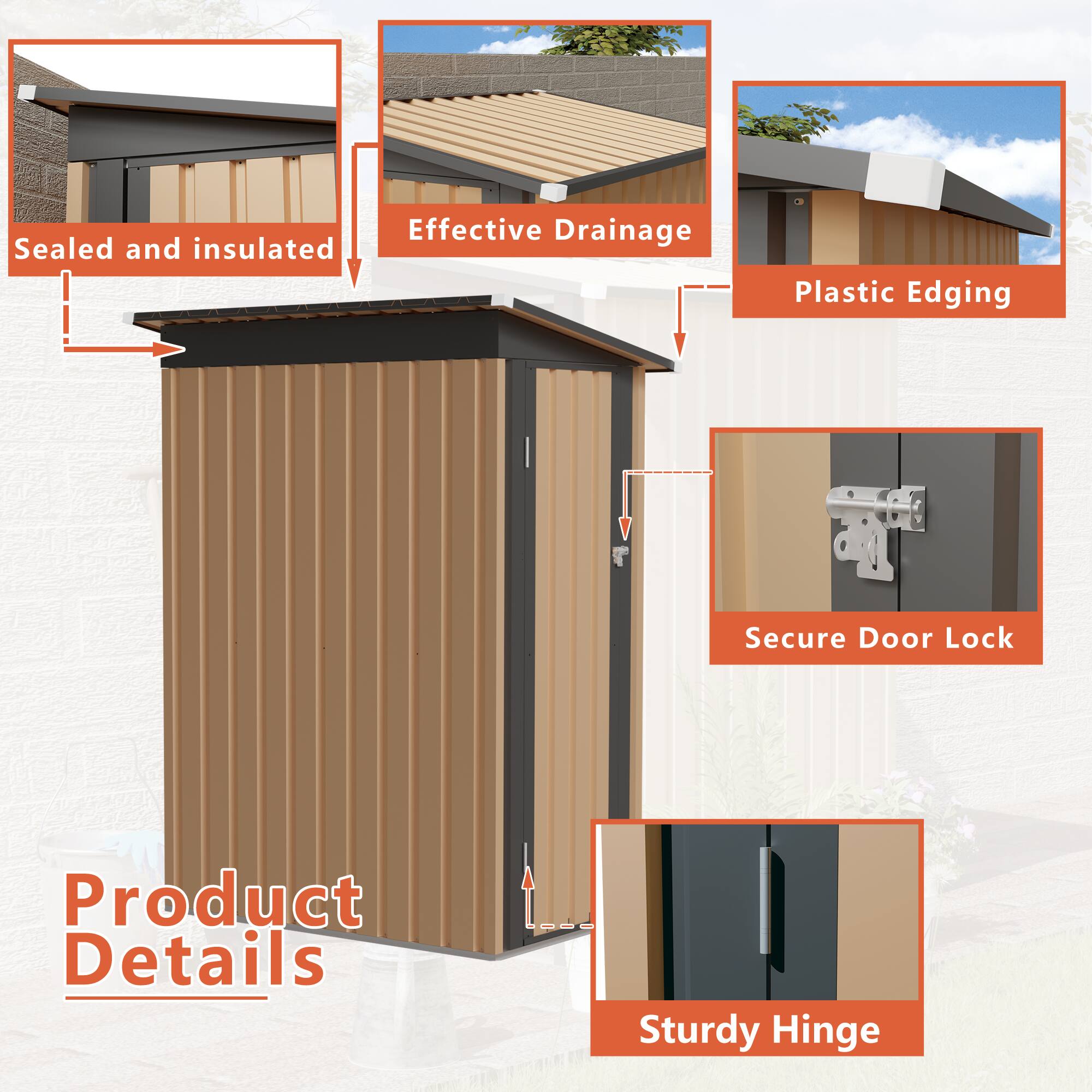 Product Details

- Sealed and Insulated
- Effective Drainage
- Plastic Edging
- Secure Door Lock
- Sturdy Hinge
