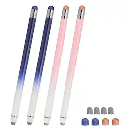 Unique Bargains - 4pcs Stylus Pens for Touch Screens, 2 in 1 High Sensitivity Universal Pen Capacitive Stylus for Touch Screen Devices - Blue Pink
