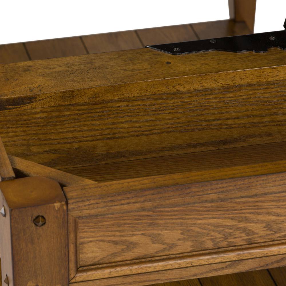 Alt View 2. Liberty Furniture Industries - Lake House Lift Top Cocktail Table in Oak - Brown.