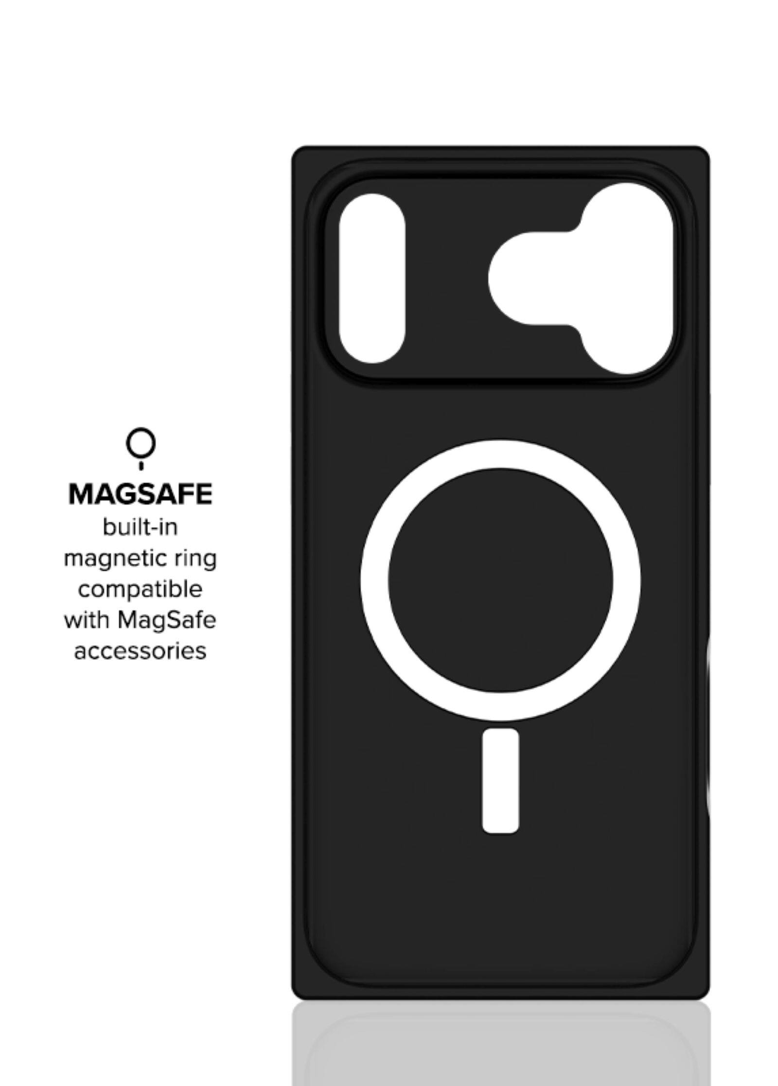 MAGSAFE  
built-in magnetic ring compatible with MagSafe accessories