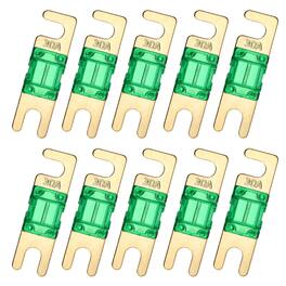 Unique Bargains - 10pcs 30A 125V Mini ANL Fuse Replacement, Electrical Protection Blade Fuse for Automotive Marine Audio Video System - Green