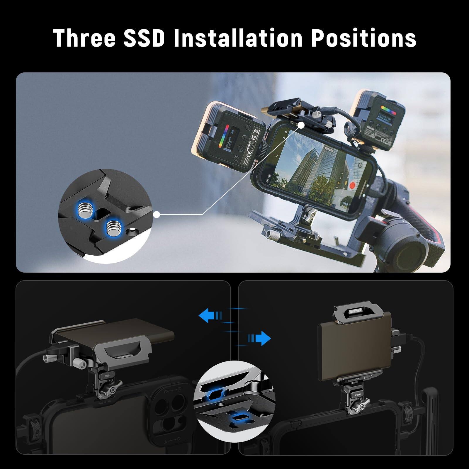 Three SSD Installation Positions