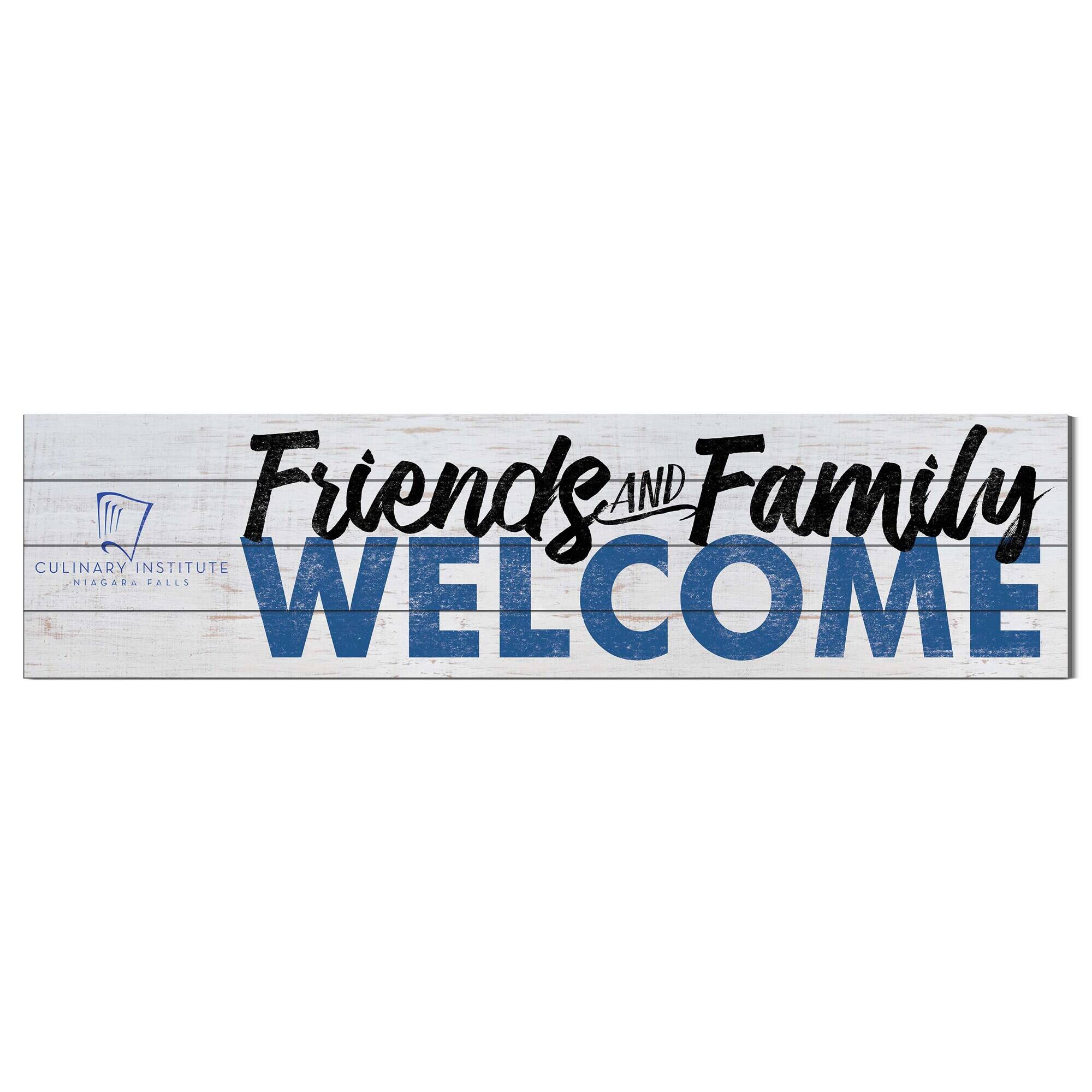 Jardine - Niagara Falls Culinary Institute 10'' x 40'' Friends & Family Welcome Sign - White