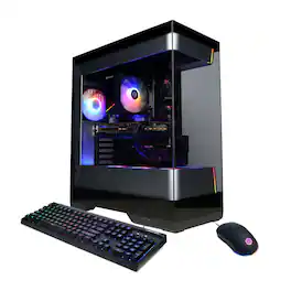 CyberPowerPC - Gaming Desktop - AMD Ryzen 7 8700F - AMD Radeon RX 7700 16GB - 16GB DDR5 - 1TB PCIe 4.0 SSD Storage - Black
