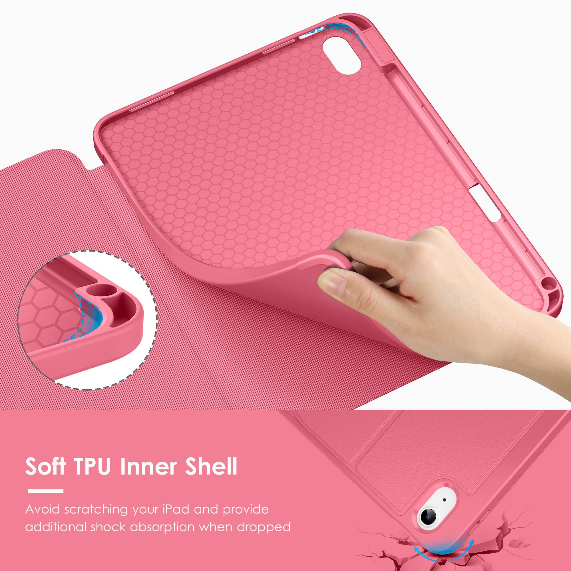 Soft TPU Inner Shell

Avoid scratching your iPad and provide additional shock absorption when dropped.