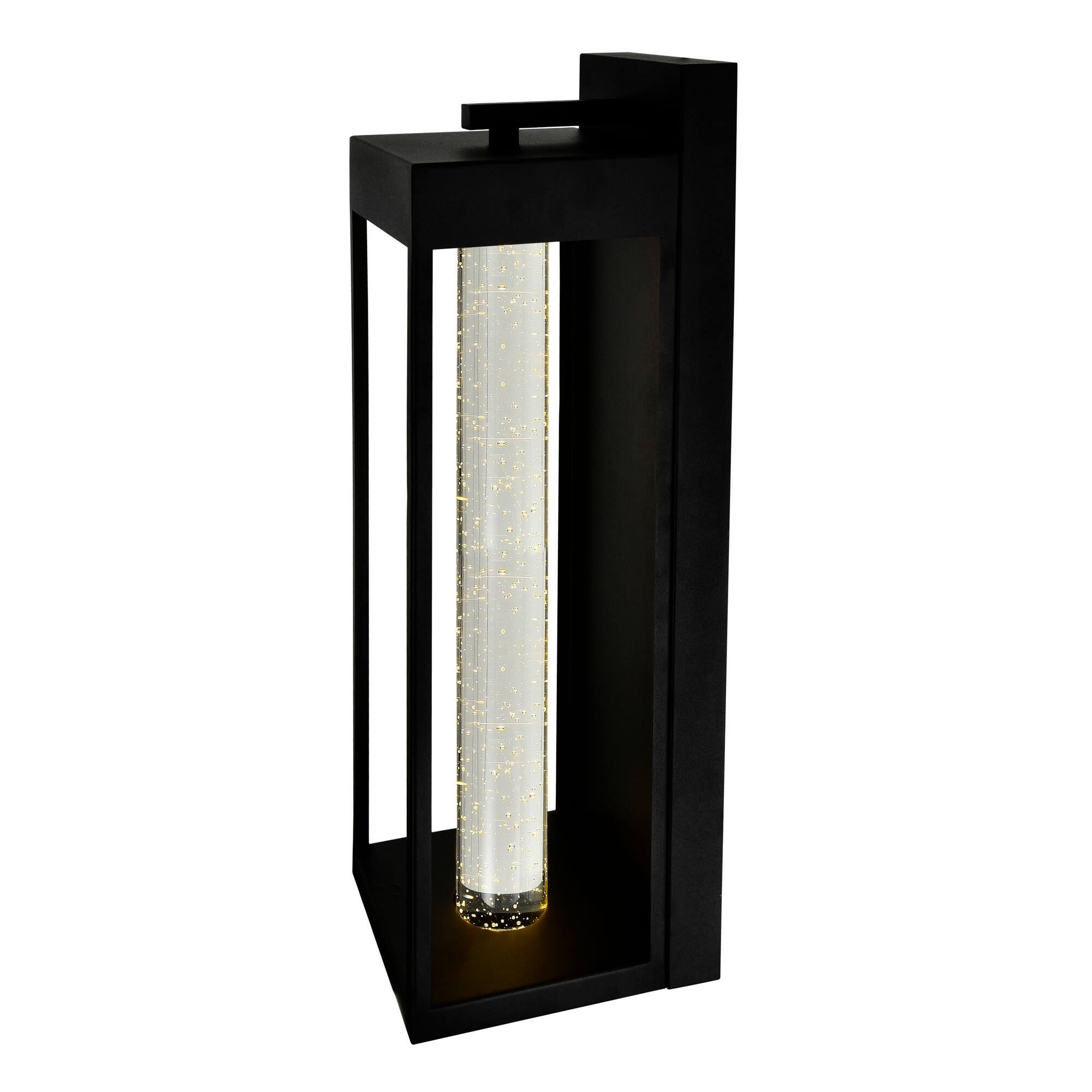 Left. CWI Lighting - Rochester LED Integrated Black Outdoor Wall Light - Black.