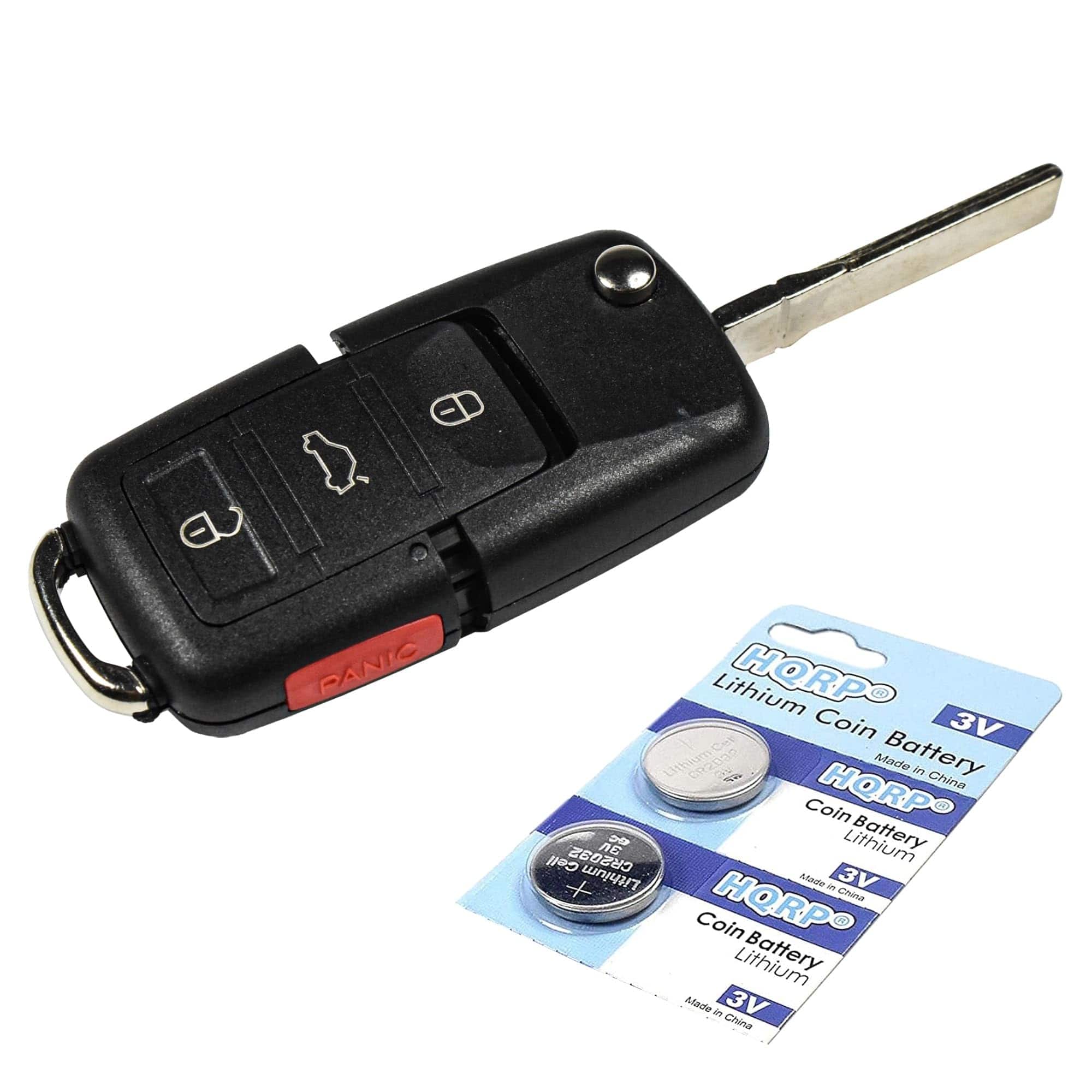 HQRP - Key Fob Remote Shell Case with Uncut Blade and 2 Batteries for Volkswagen EOS 2007-2011 - Black price history on PriceWatchPro