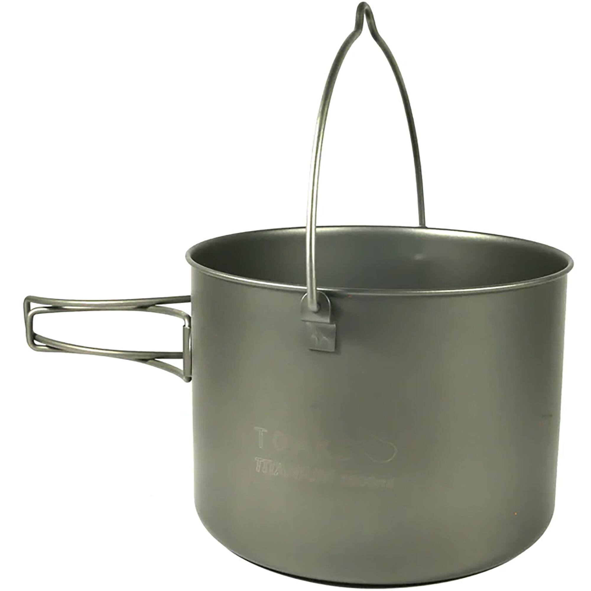Alt View 1. TOAKS - TOAKS Titanium 1600ml Pot with Bail Handle POT-1600 - Outdoor Camping Cup Bowl - Silver.