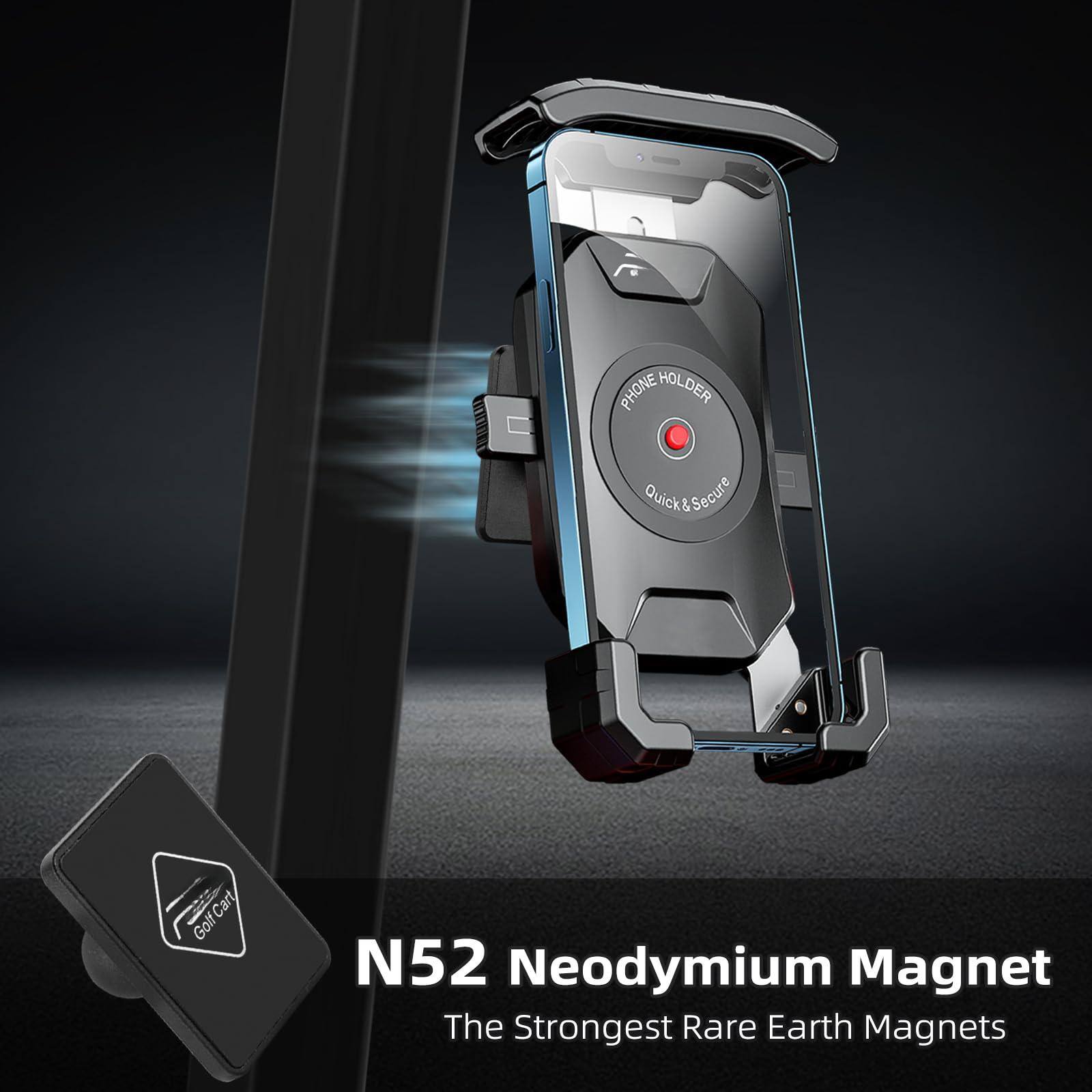 PHONE HOLDER Quick & Secure Golf Cart, Golf N52 Neodymium Magnet The Strongest Rare Earth Magnets

N52 Neodymium Magnet
The Strongest Rare Earth Magnets