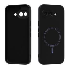 Dteck - Magnetic Liquid Silicone Case for Google Pixel 10A, Anti-Scratch Shockproof Soft Non-Slip Anti-Fingerprint Cover - Black