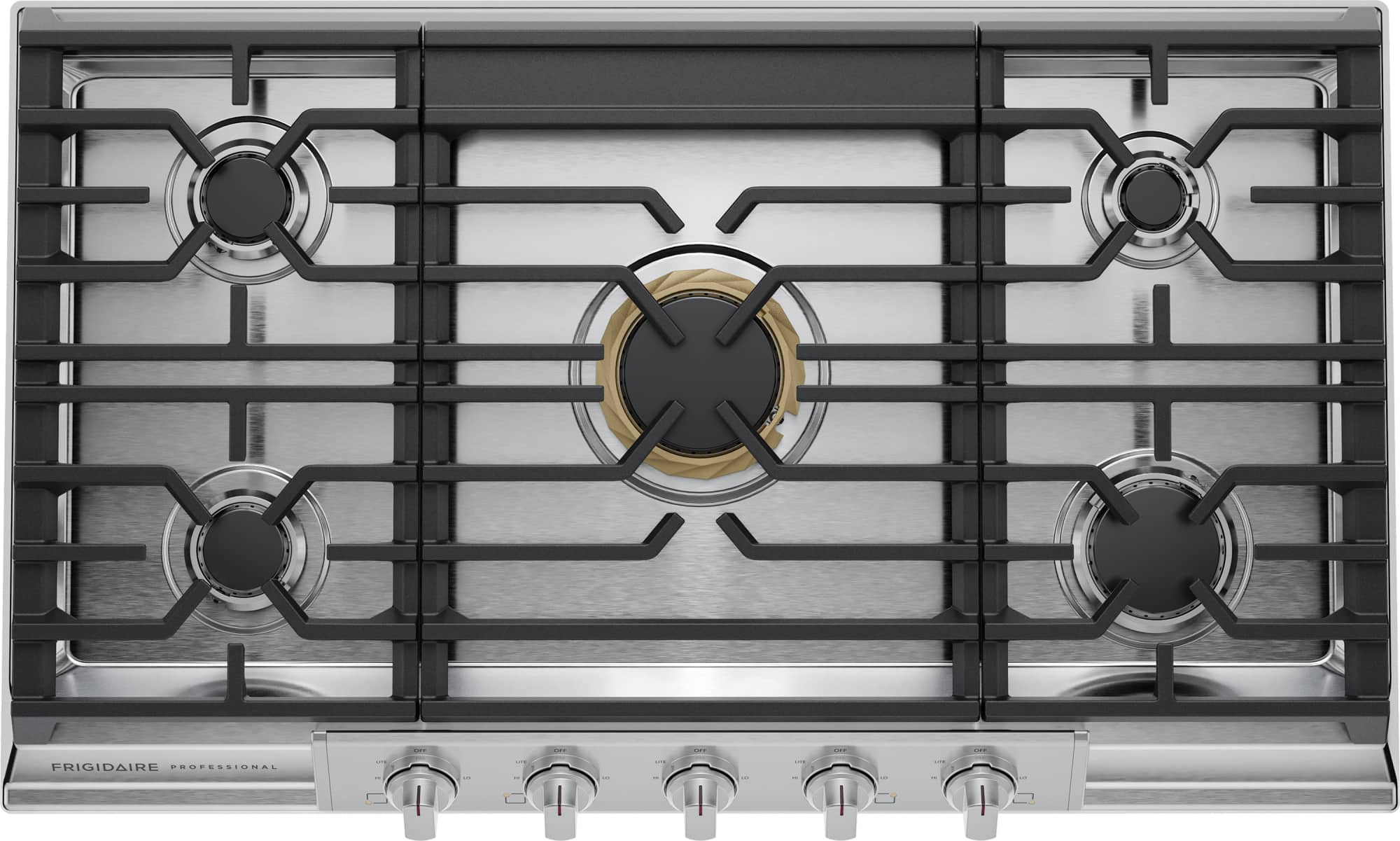 Frigidaire Professional is the brand of the stove in the image.