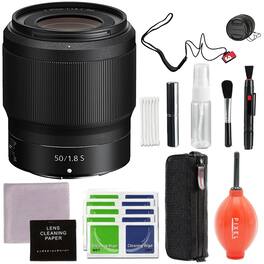 Nikkor Z 50mm f/1.8 S Lens for Z Series Mirrorless Camera w/ Advanced Accessory Bundle | 20083 | Nikon Z 50mm - Black