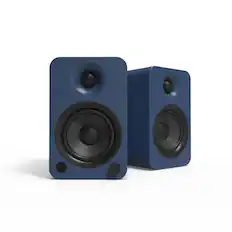 Front. Kanto - Kanto YU4 Powered Speakers with Bluetooth and Phono Preamp, Matte Blue - Matte Blue.