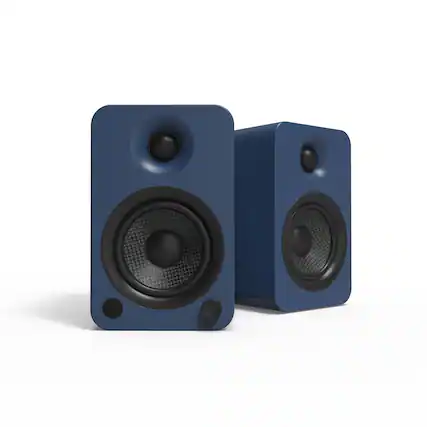 Front. Kanto - Kanto YU4 Powered Speakers with Bluetooth and Phono Preamp, Matte Blue - Matte Blue.