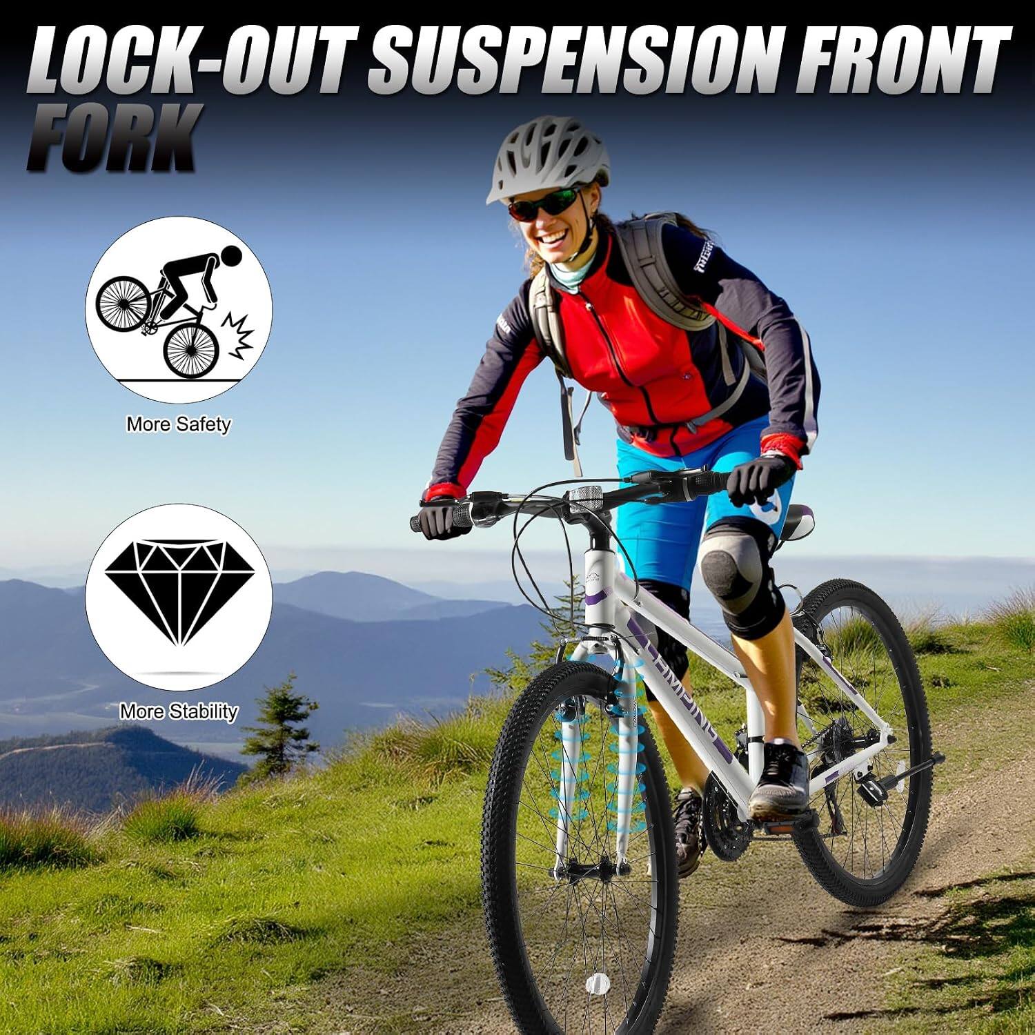 LOCK-OUT SUSPENSION FRONT FORK

More Safety

More Stability