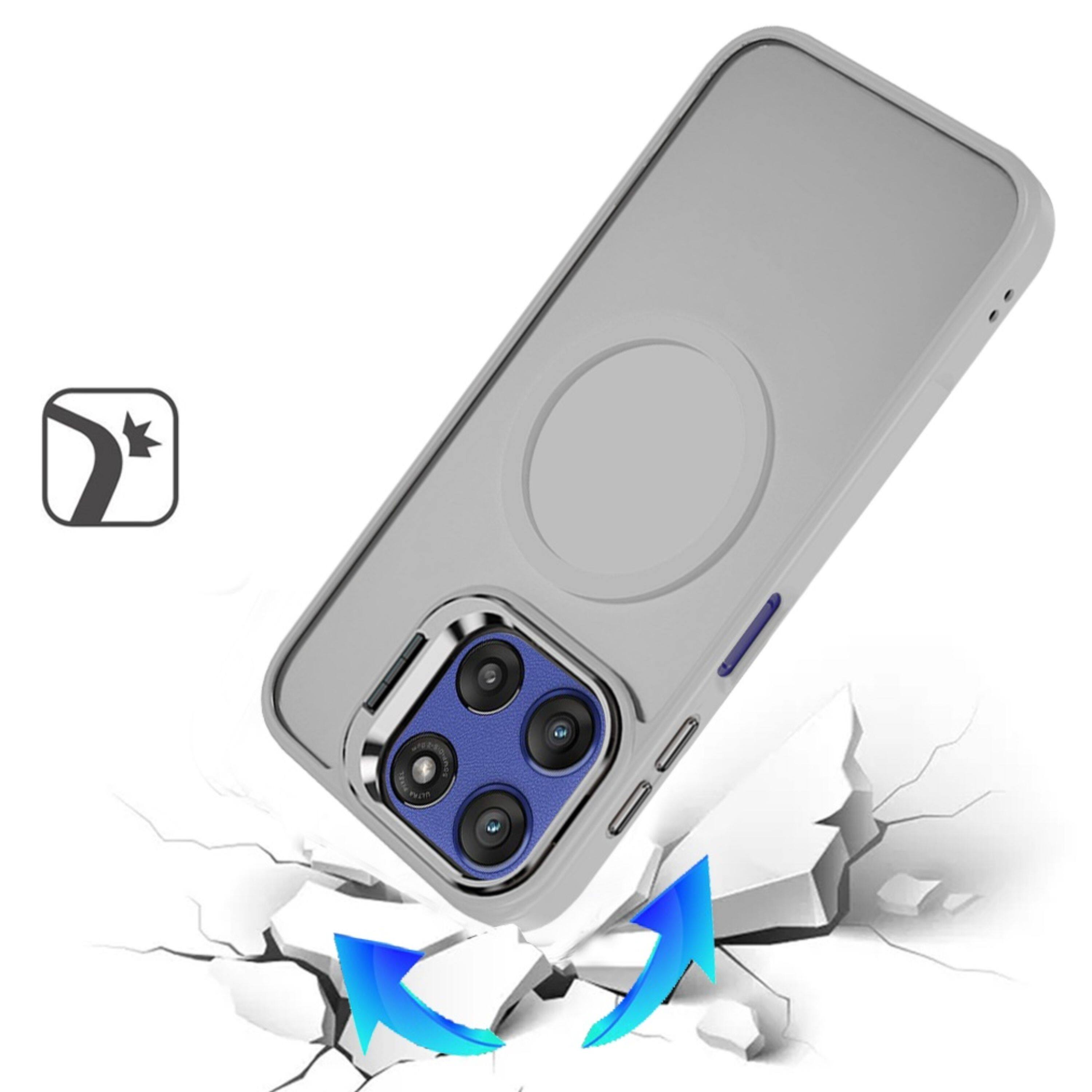 Angle. Kitcheniva - Magnetic With Camera Lens Stand Case Tempered Glass For Moto G Stylus 2026/2025 Clear - Clear.