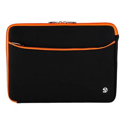 Front. Kitcheniva - Neoprene Laptop Sleeve Case Bag For 17" Laptop Black/Orange - Black/Orange.