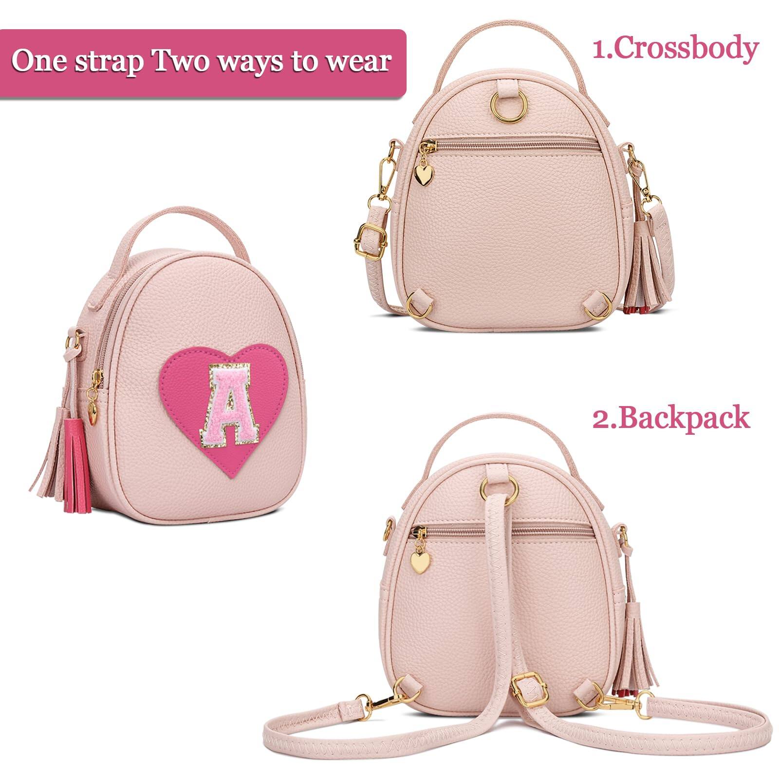 Alt View 1. Cozy Serene - Purse Gifts For Cute Little Girl Crossbody Bag Heart Small Backpack With Tassel (a) - Shine-S.