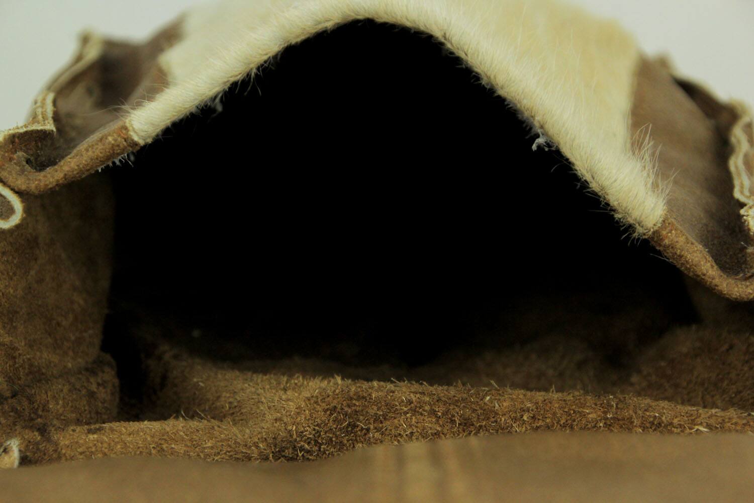 Alt View 2. Things2Die4 - Genuine Leather Hair-On Hide Trim Fringed Crossbody Bag Small - Rust.