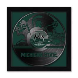 Sporticulture - Michigan State Spartans Framed 13" x 13" Vinyl Record Art Print - Green