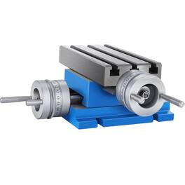 VEVOR - Milling Working Table - 7.3 X 4 Inch Worktable - Compound Slide Table Milling Working Cross Table Machine - Blue