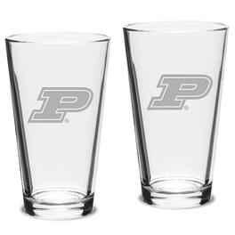 Jardine - Purdue Boilermakers 2-Piece 16oz. Classic Pub Glass Set - Multicolor