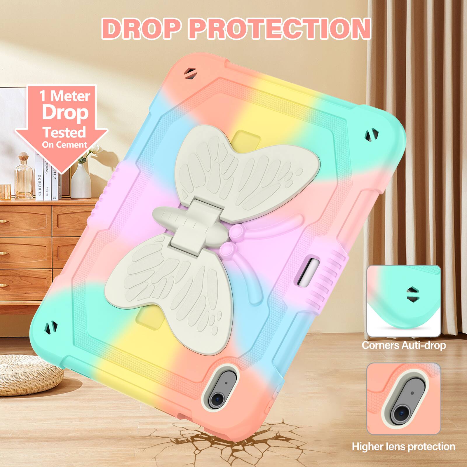 DROP PROTECTION

1 Meter Drop Tested On Cement

THIN TERINO

CORNERS AUTO-DROP

HIGHER LENS PROTECTION